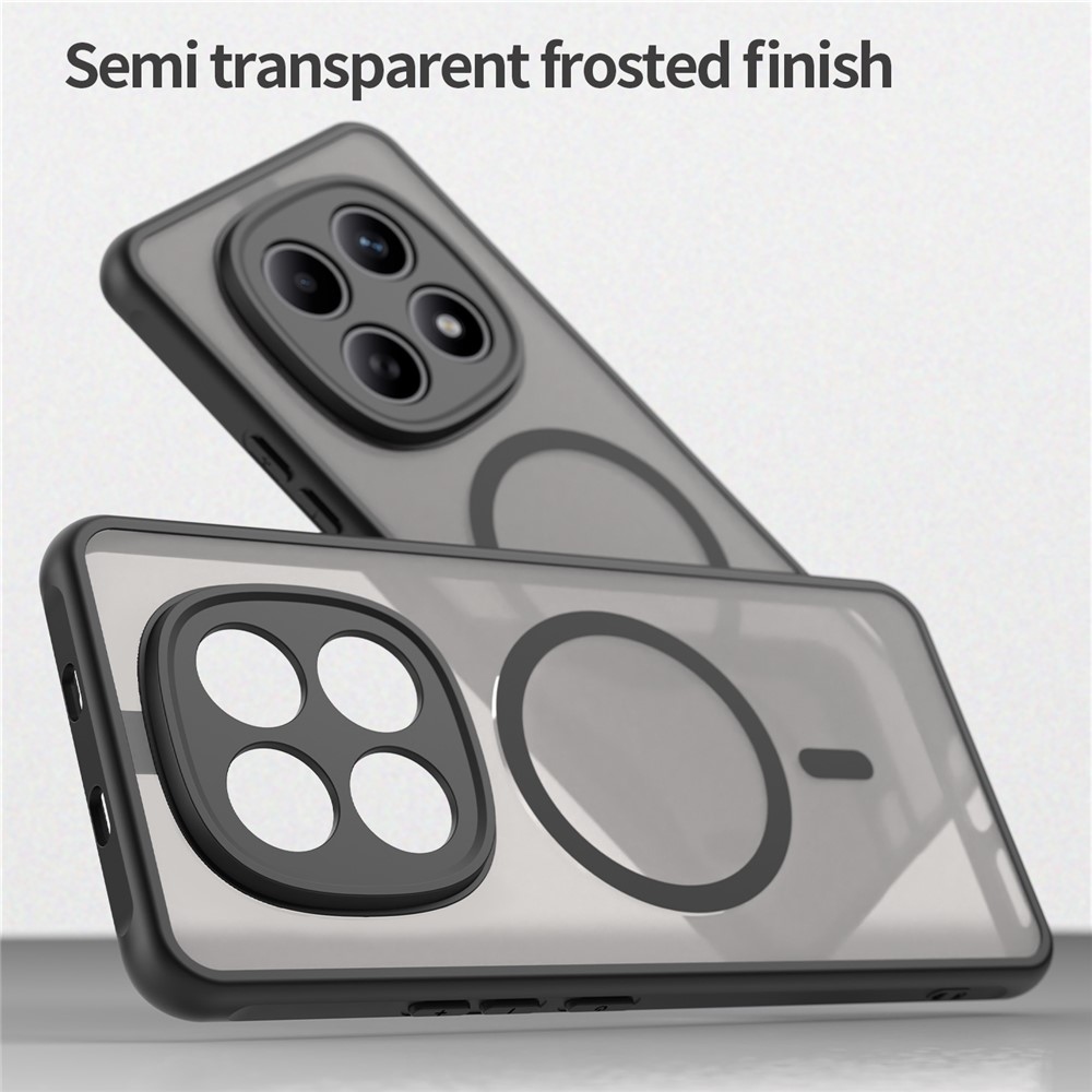 Case matný gelový obal s MagSafe na Xiaomi Poco M8 5G/Redmi Note 15 5G/Note 15 4G - černý