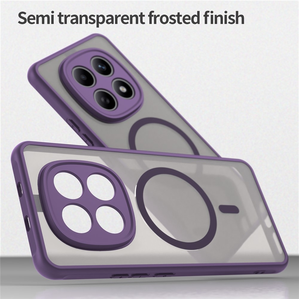 Case matný gelový obal s MagSafe na Xiaomi Poco M8 5G/Redmi Note 15 5G/Note 15 4G - fialový