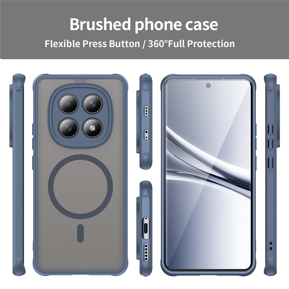 Case matný gelový obal s MagSafe na Xiaomi Poco M8 5G/Redmi Note 15 5G/Note 15 4G - modrý