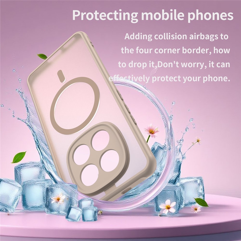 Case matný gelový obal s MagSafe na Xiaomi Poco M8 5G/Redmi Note 15 5G/Note 15 4G - oranžový