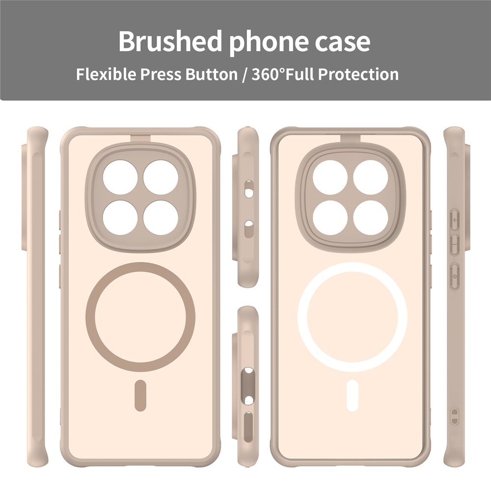 Case matný gelový obal s MagSafe na Xiaomi Poco M8 5G/Redmi Note 15 5G/Note 15 4G - oranžový