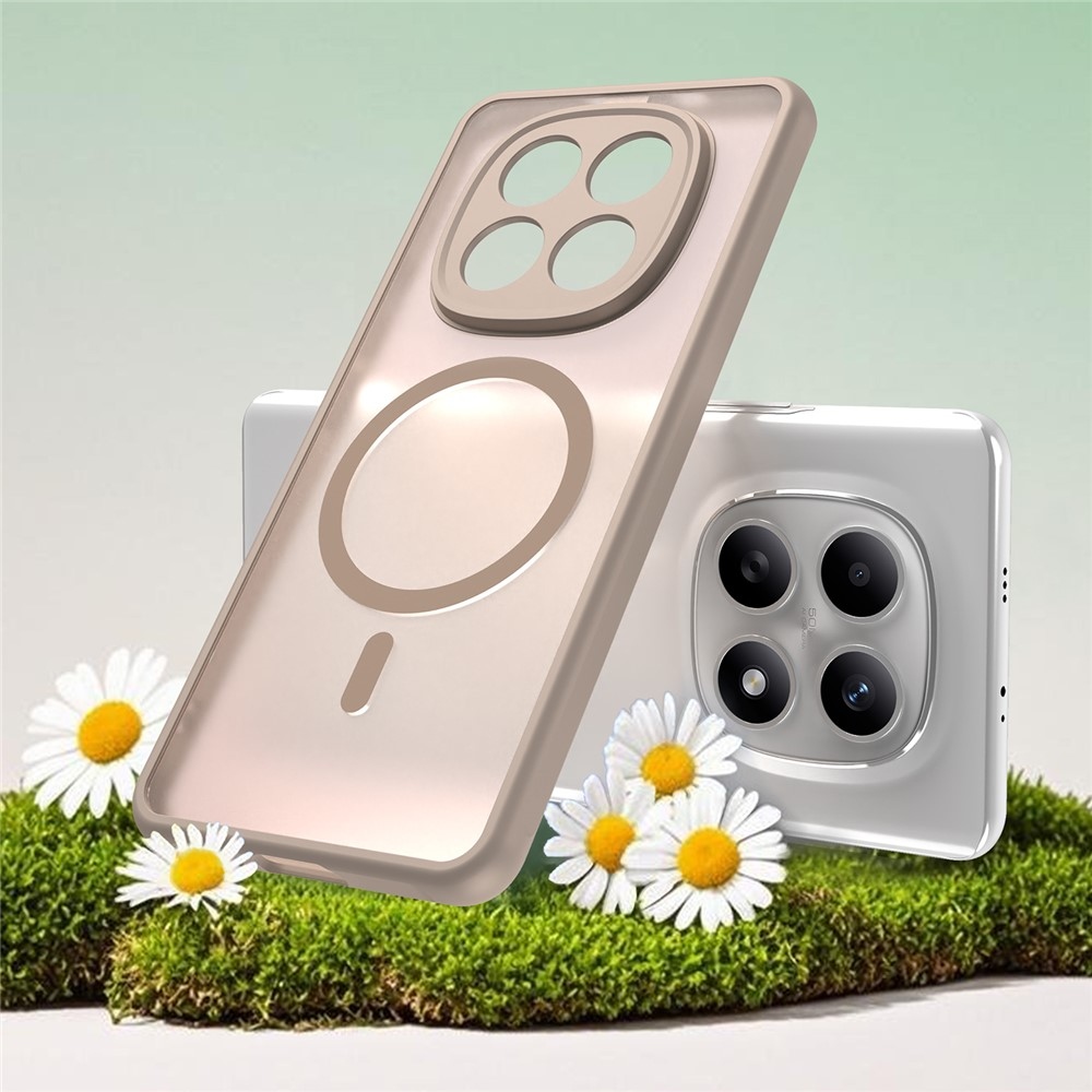 Case matný gelový obal s MagSafe na Xiaomi Poco M8 5G/Redmi Note 15 5G/Note 15 4G - oranžový