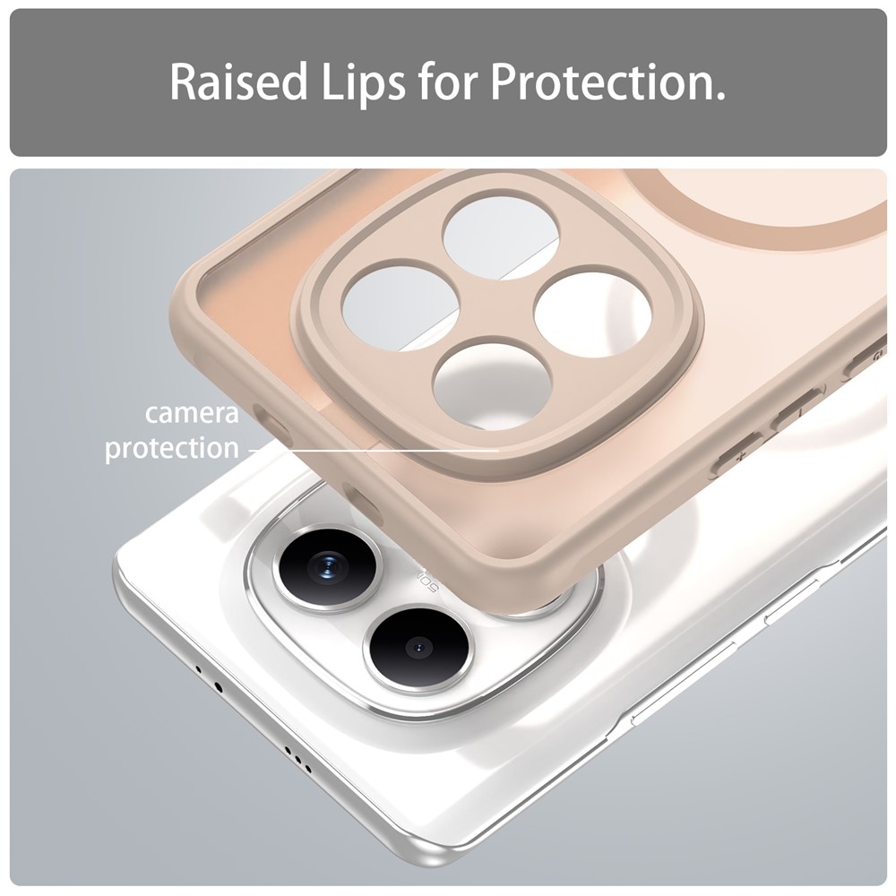 Case matný gelový obal s MagSafe na Xiaomi Poco M8 5G/Redmi Note 15 5G/Note 15 4G - oranžový