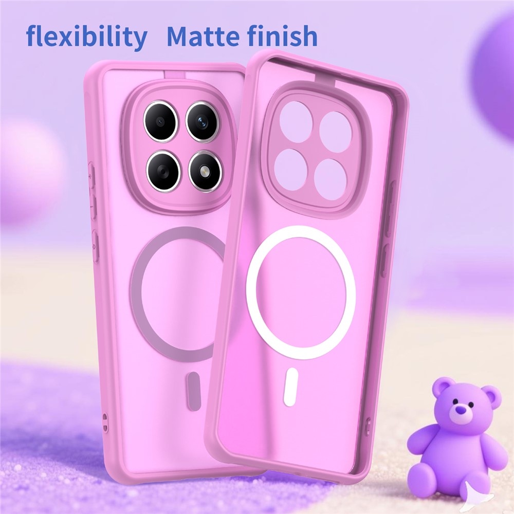 Case matný gelový obal s MagSafe na Xiaomi Poco M8 5G/Redmi Note 15 5G/Note 15 4G - světlefialový