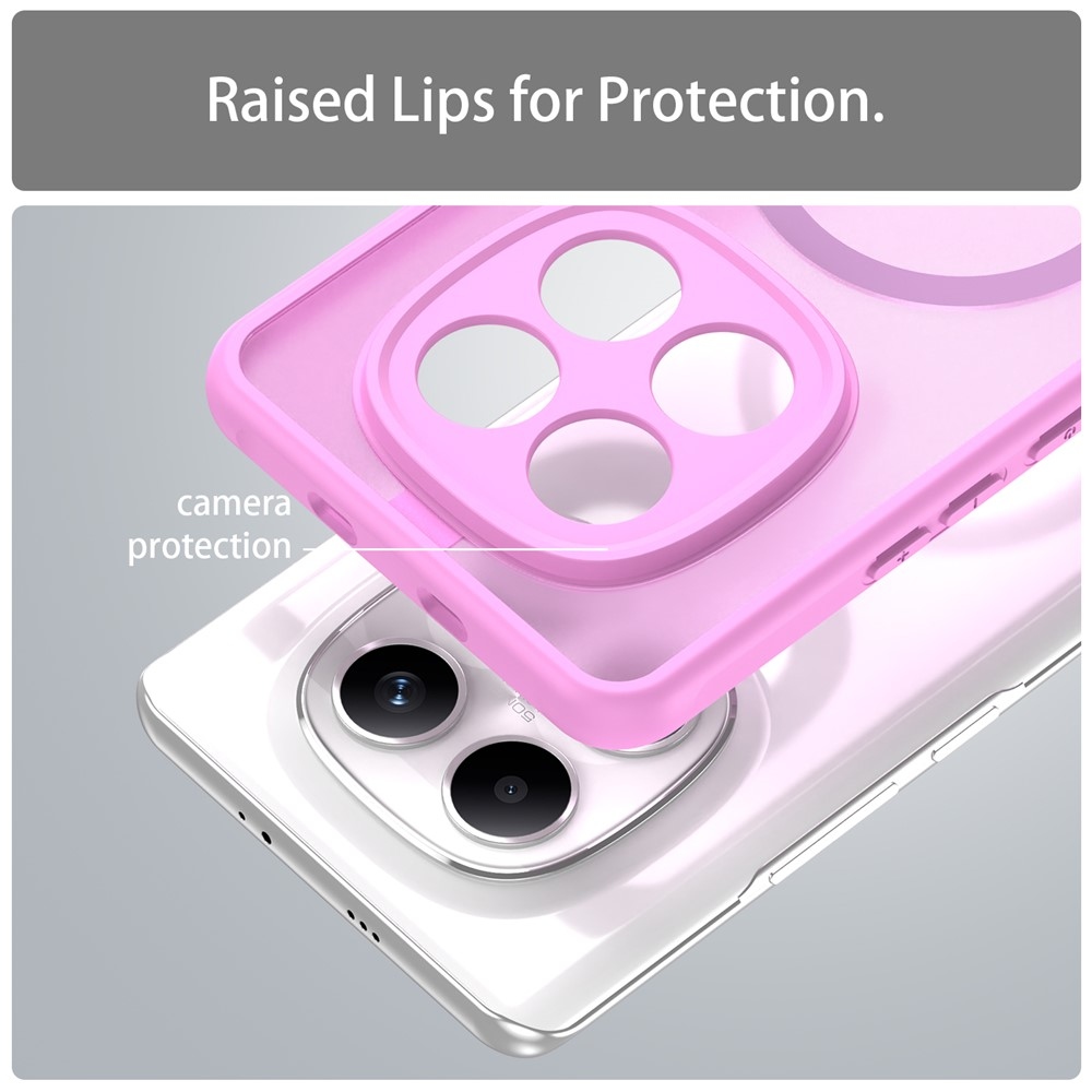 Case matný gelový obal s MagSafe na Xiaomi Poco M8 5G/Redmi Note 15 5G/Note 15 4G - světlefialový