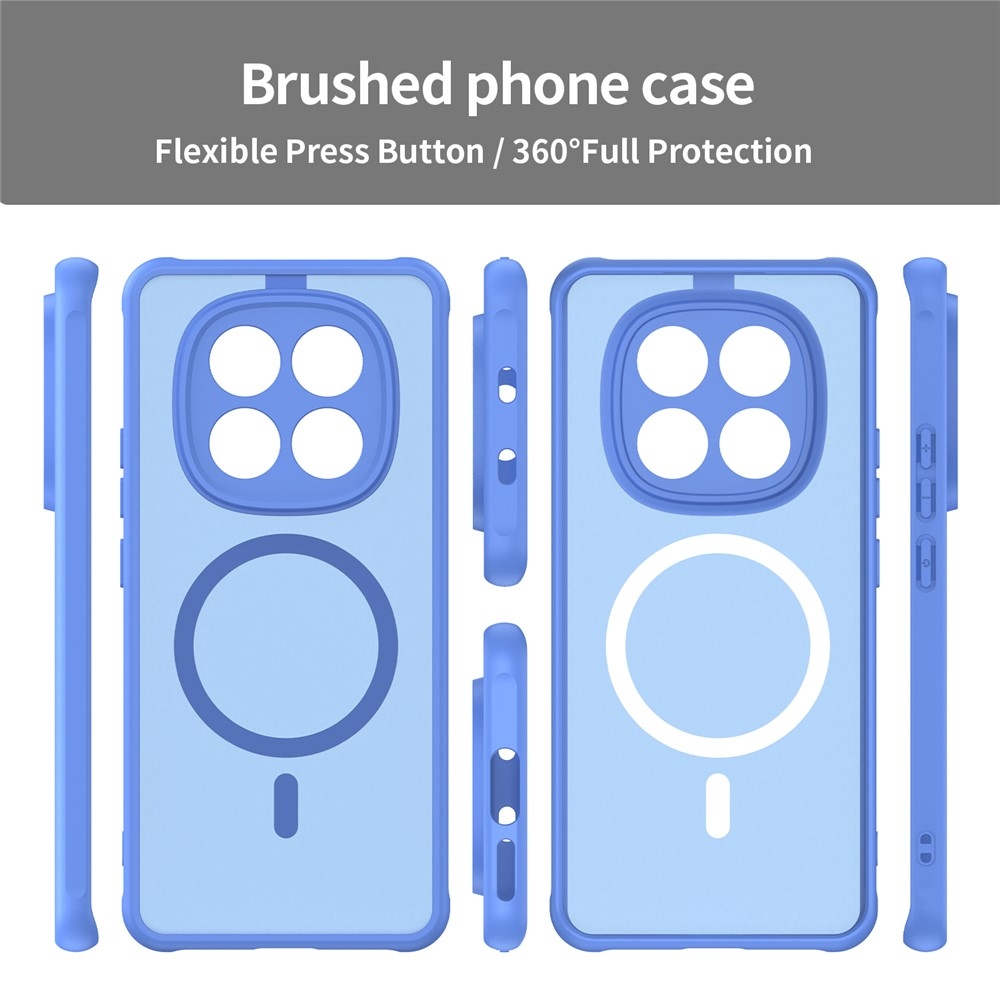 Case matný gelový obal s MagSafe na Xiaomi Poco M8 5G/Redmi Note 15 5G/Note 15 4G - světlemodrý