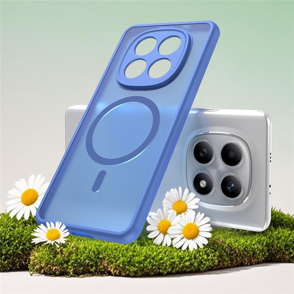 Case matný gelový obal s MagSafe na Xiaomi Poco M8 5G/Redmi Note 15 5G/Note 15 4G - světlemodrý