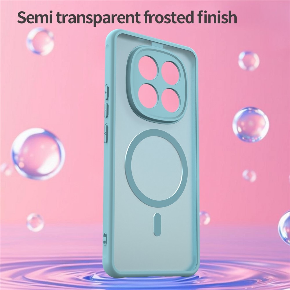 Case matný gelový obal s MagSafe na Xiaomi Poco M8 5G/Redmi Note 15 5G/Note 15 4G - světlezelený