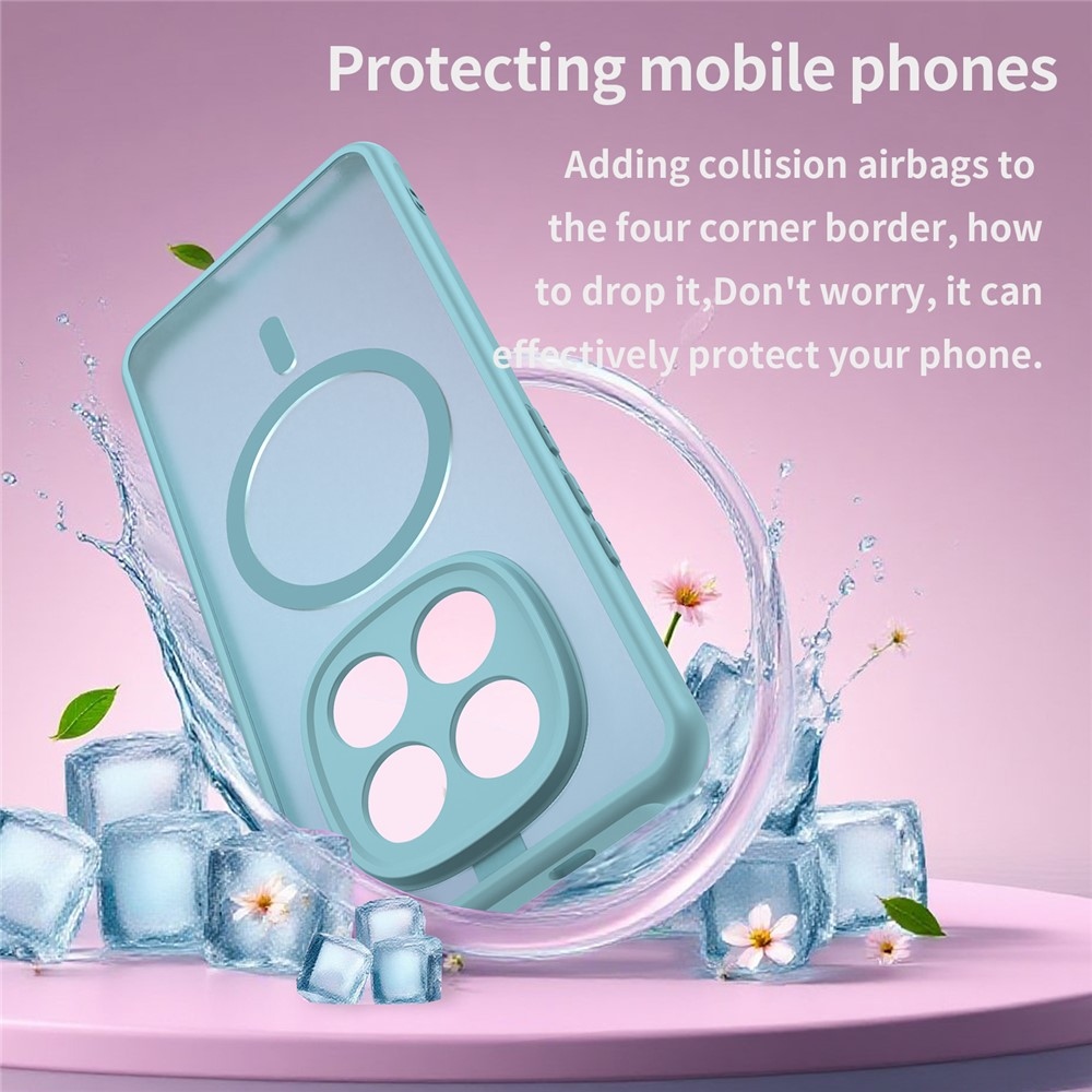 Case matný gelový obal s MagSafe na Xiaomi Poco M8 5G/Redmi Note 15 5G/Note 15 4G - světlezelený