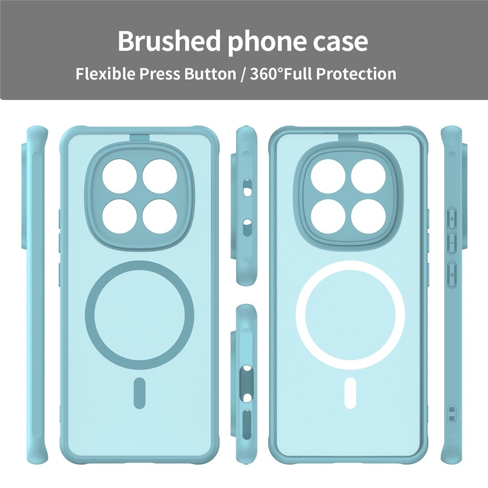 Case matný gelový obal s MagSafe na Xiaomi Poco M8 5G/Redmi Note 15 5G/Note 15 4G - světlezelený