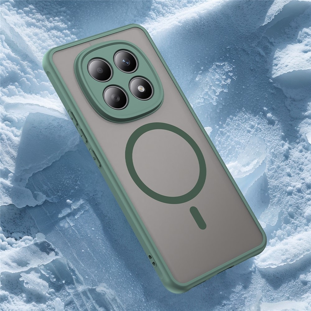 Case matný gelový obal s MagSafe na Xiaomi Poco M8 5G/Redmi Note 15 5G/Note 15 4G - zelený