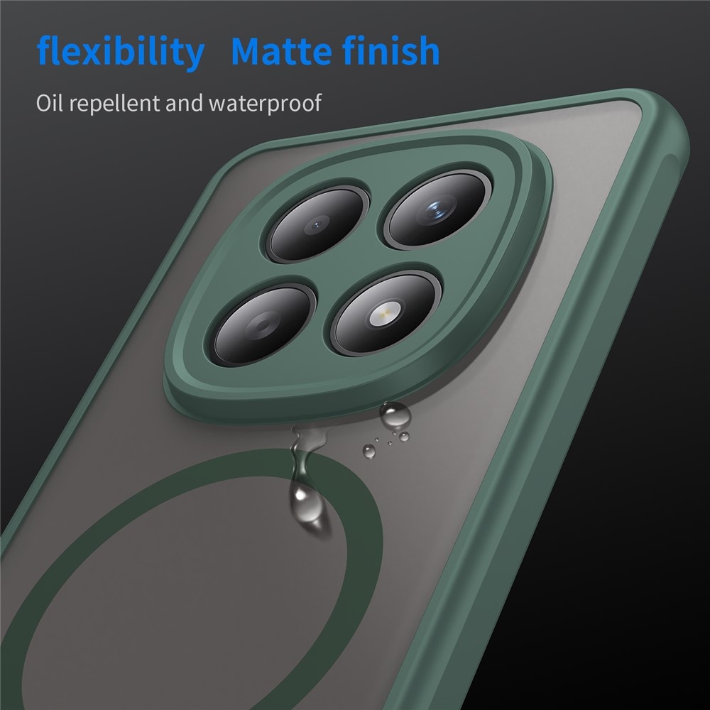 Case matný gelový obal s MagSafe na Xiaomi Poco M8 5G/Redmi Note 15 5G/Note 15 4G - zelený