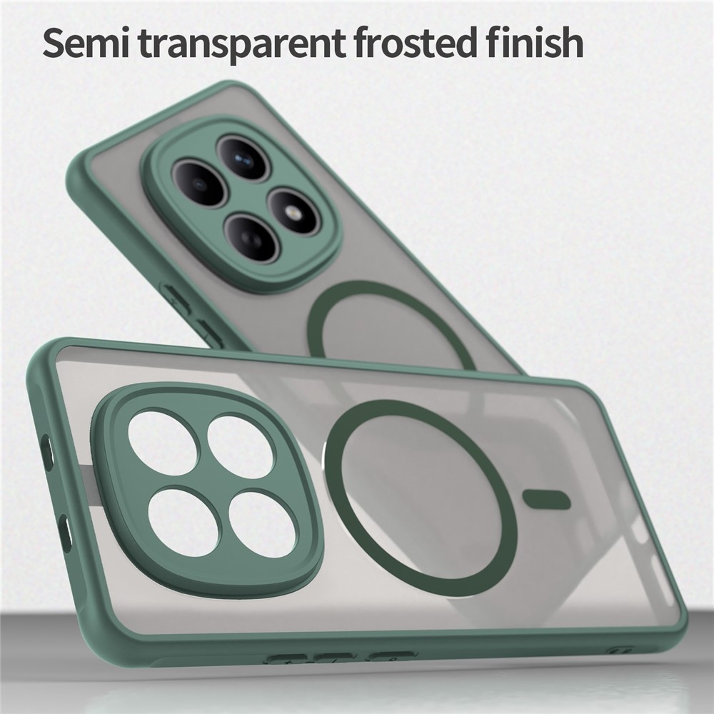 Case matný gelový obal s MagSafe na Xiaomi Poco M8 5G/Redmi Note 15 5G/Note 15 4G - zelený