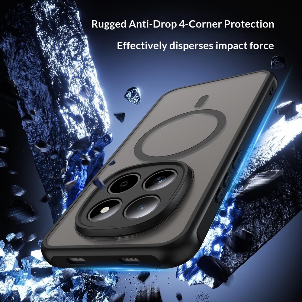 Case matný gelový obal s MagSafe na Xiaomi Redmi Note 15 Pro 5G - černý