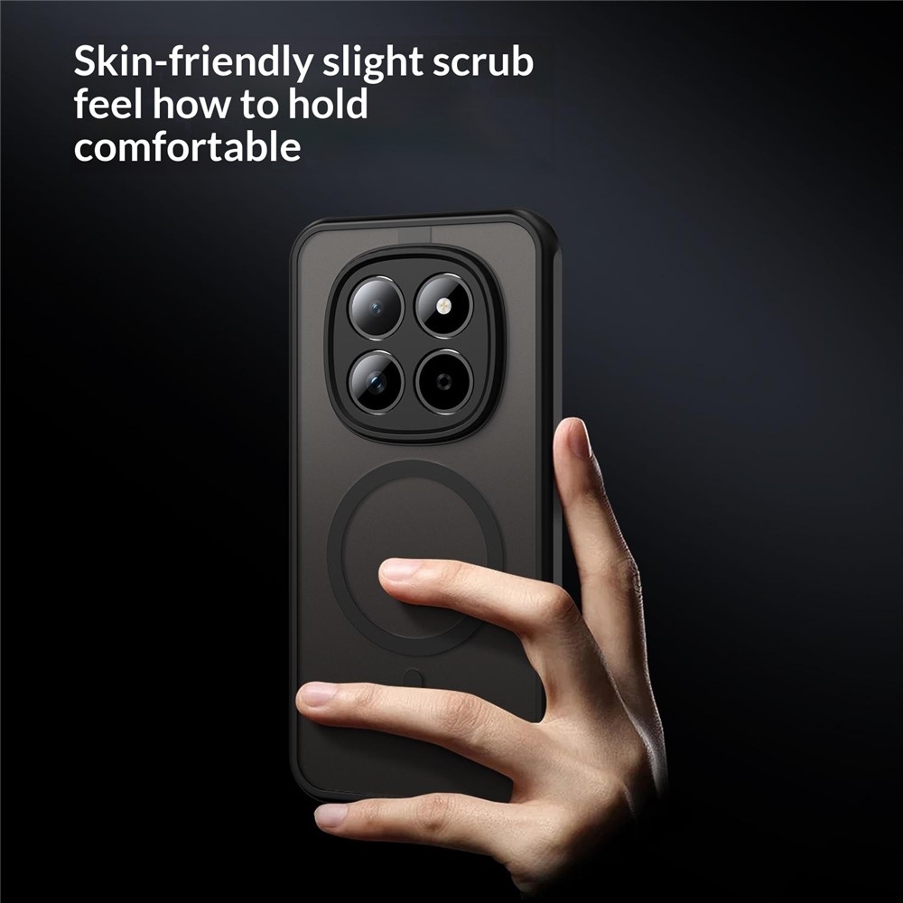 Case matný gelový obal s MagSafe na Xiaomi Redmi Note 15 Pro 5G - černý