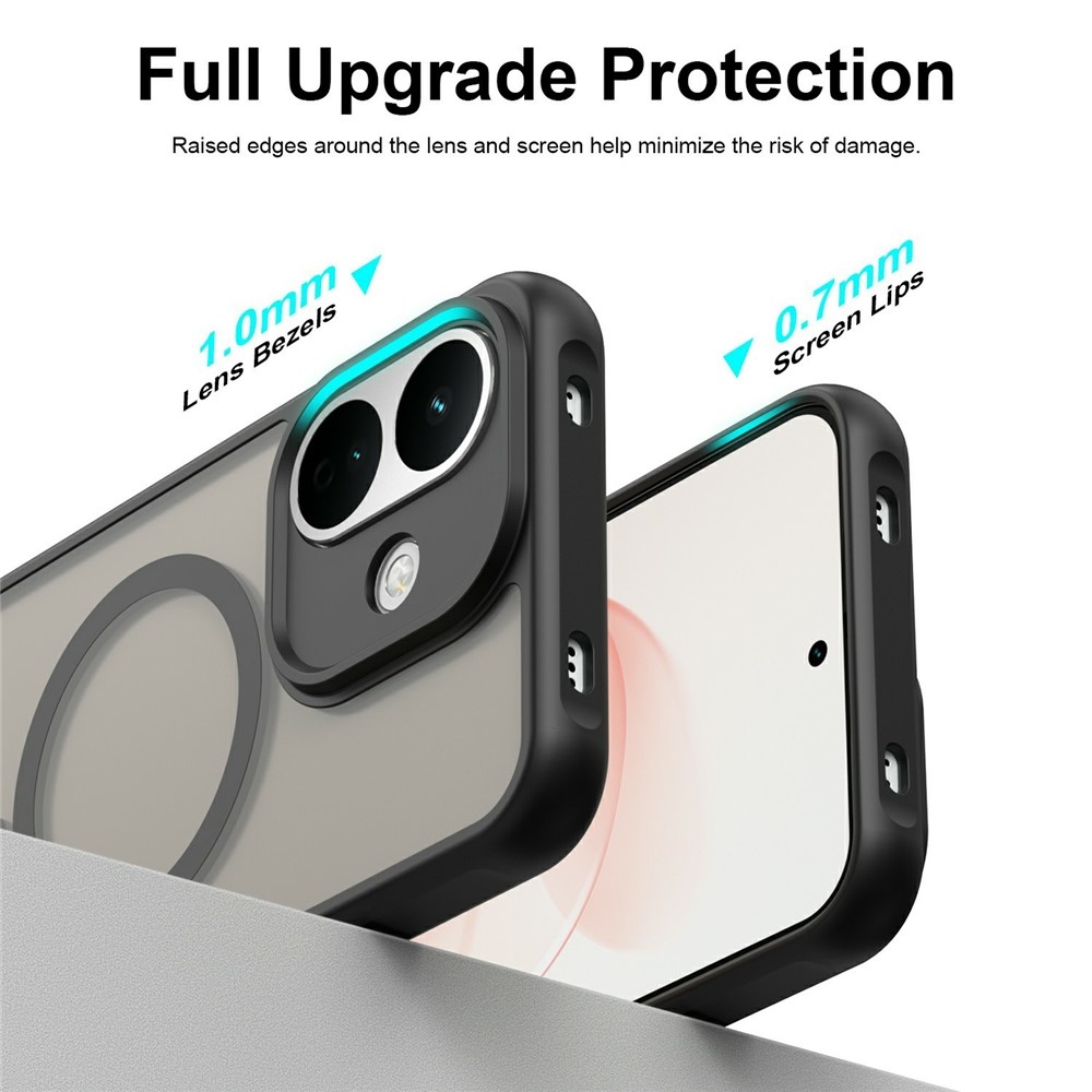Case matný gelový obal s MagSafe na Xiaomi Redmi Note 17 Pro 5G - černý