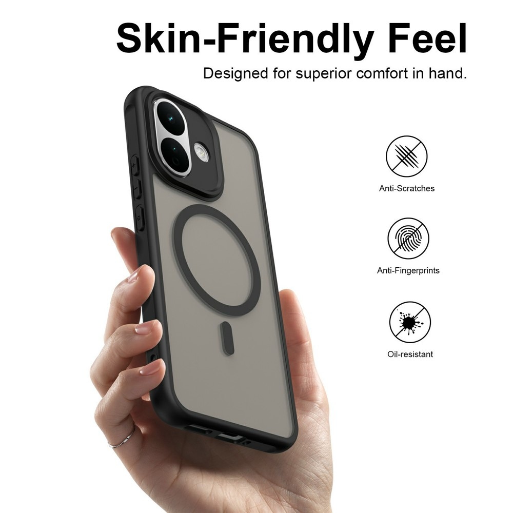 Case matný gelový obal s MagSafe na Xiaomi Redmi Note 17 Pro 5G - černý