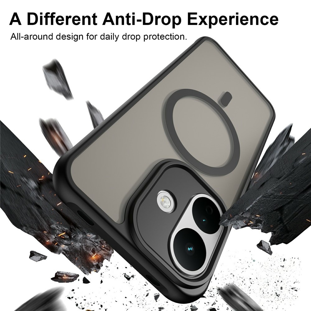Case matný gelový obal s MagSafe na Xiaomi Redmi Note 17 Pro 5G - černý