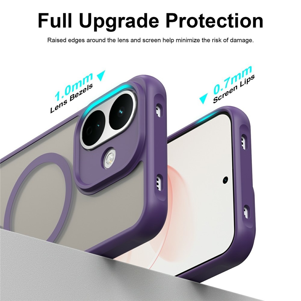 Case matný gelový obal s MagSafe na Xiaomi Redmi Note 17 Pro 5G - fialový