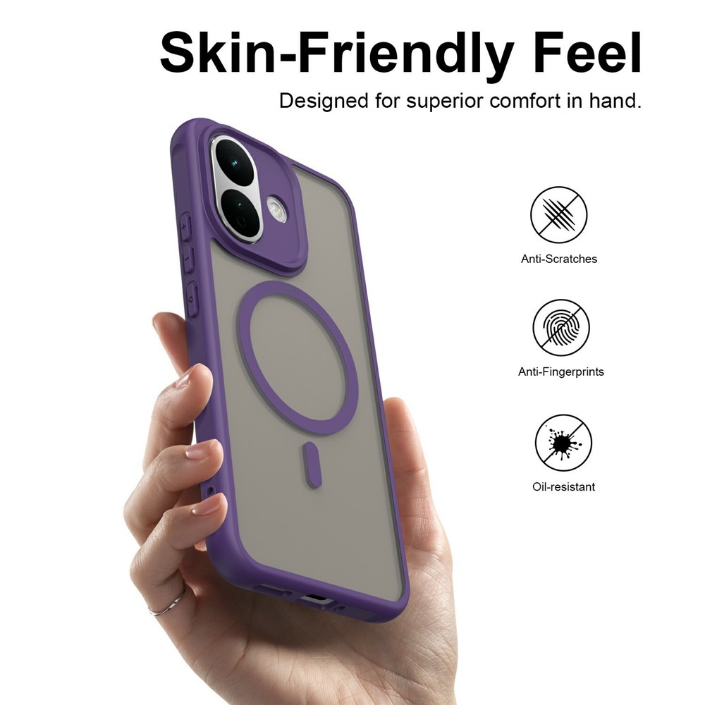 Case matný gelový obal s MagSafe na Xiaomi Redmi Note 17 Pro 5G - fialový