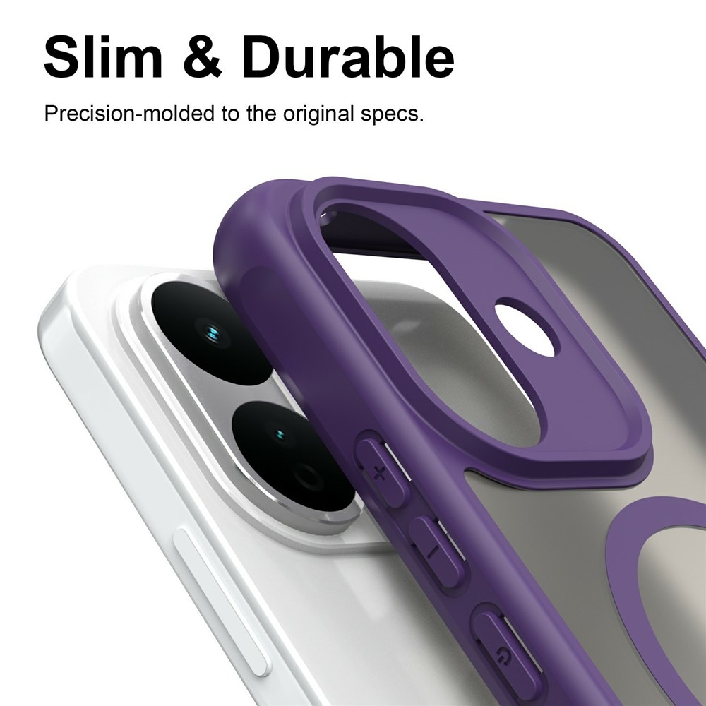 Case matný gelový obal s MagSafe na Xiaomi Redmi Note 17 Pro 5G - fialový