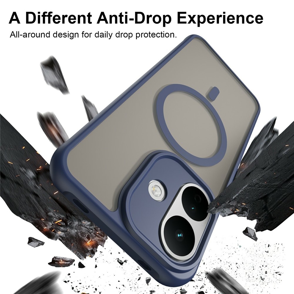 Case matný gelový obal s MagSafe na Xiaomi Redmi Note 17 Pro 5G - modrý