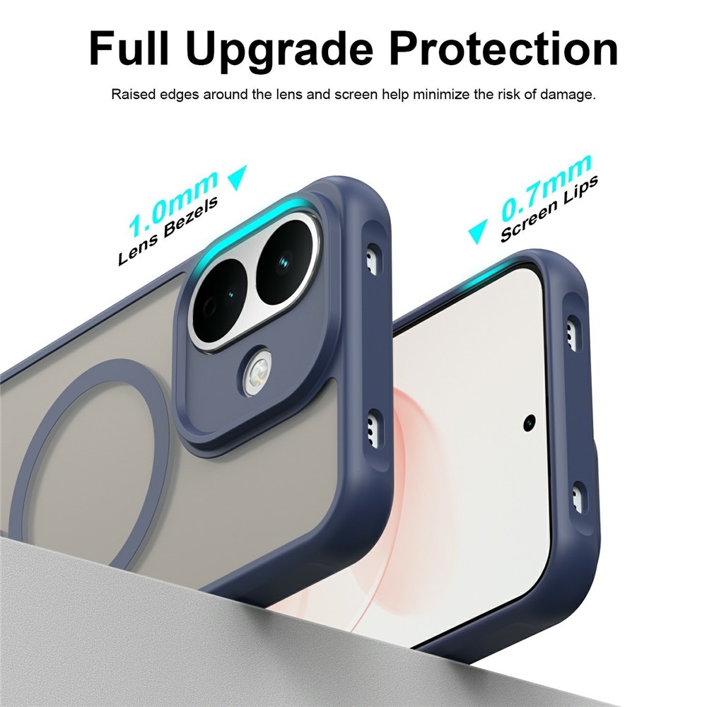 Case matný gelový obal s MagSafe na Xiaomi Redmi Note 17 Pro 5G - modrý