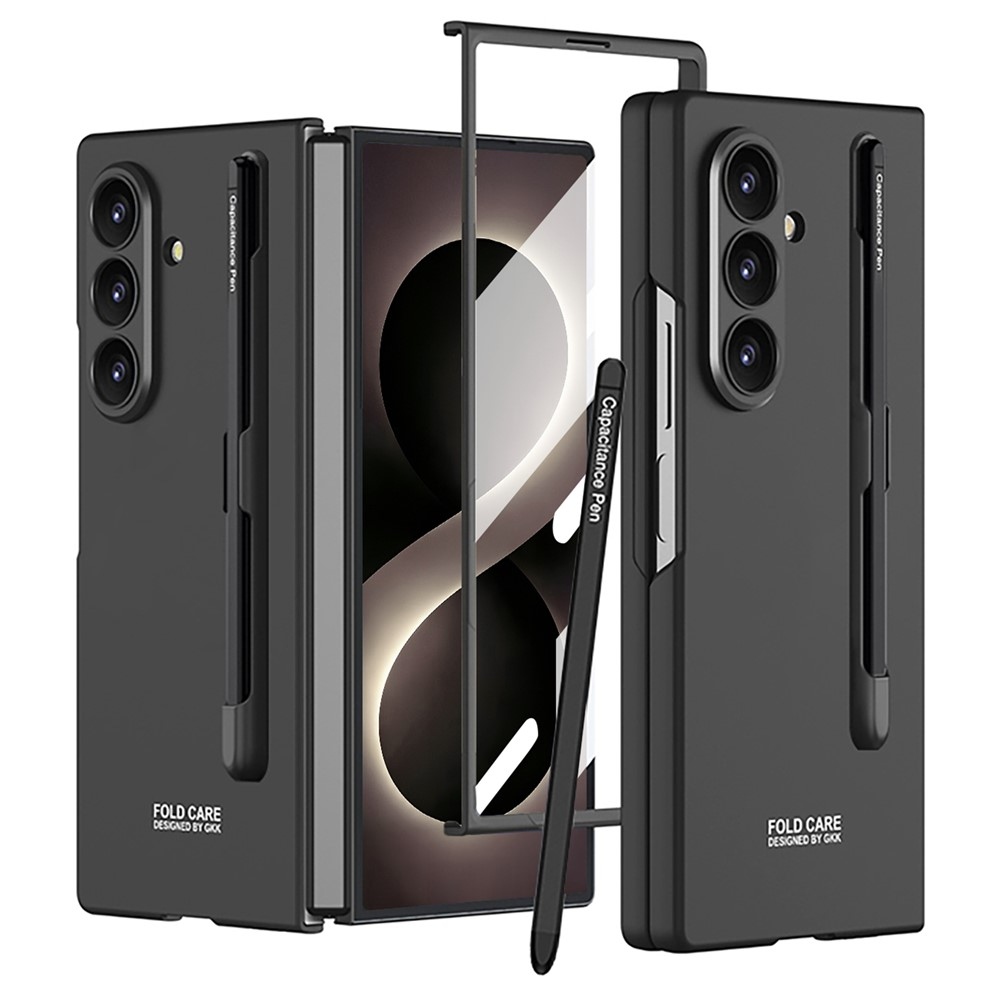 Case plastový obal s ochranným sklem na displej + stylus na Samsung Galaxy Z Fold8 Ultra 5G - černý