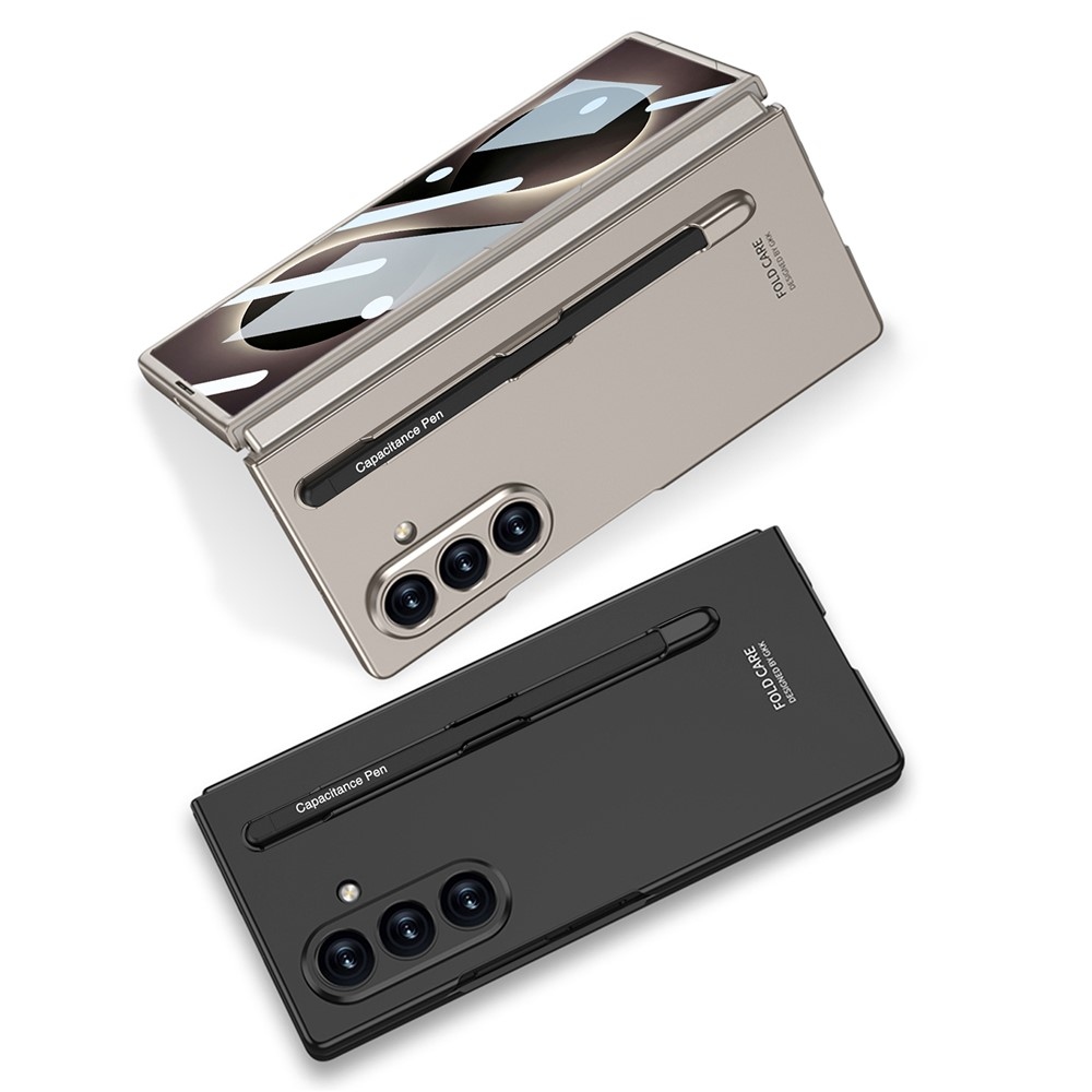Case plastový obal s ochranným sklem na displej + stylus na Samsung Galaxy Z Fold8 Ultra 5G - světlešedý