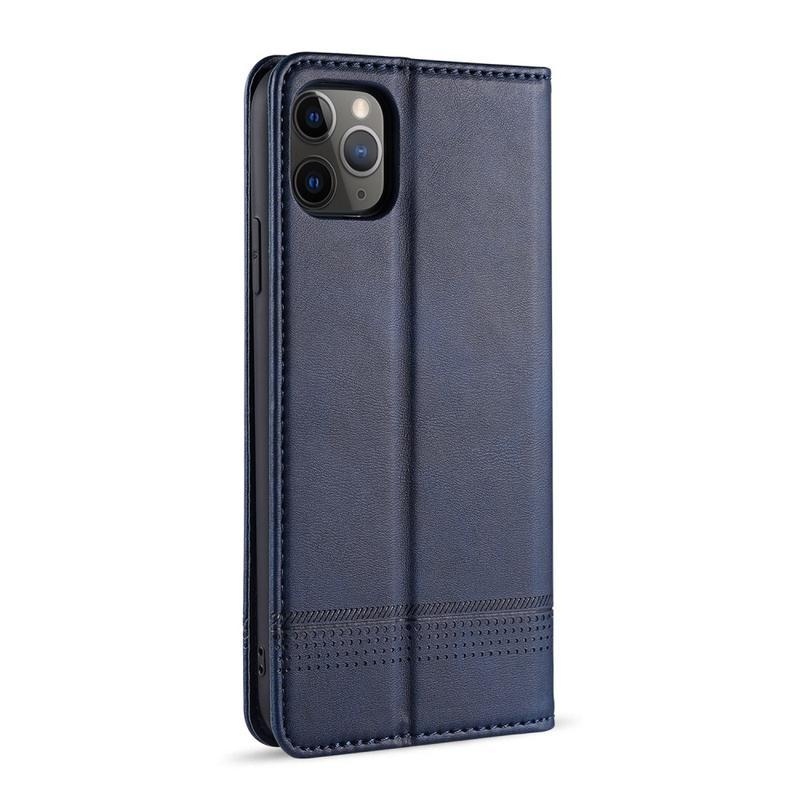Case PU kožené peněženkové pouzdro na mobil iPhone 12 Pro/12 - modré