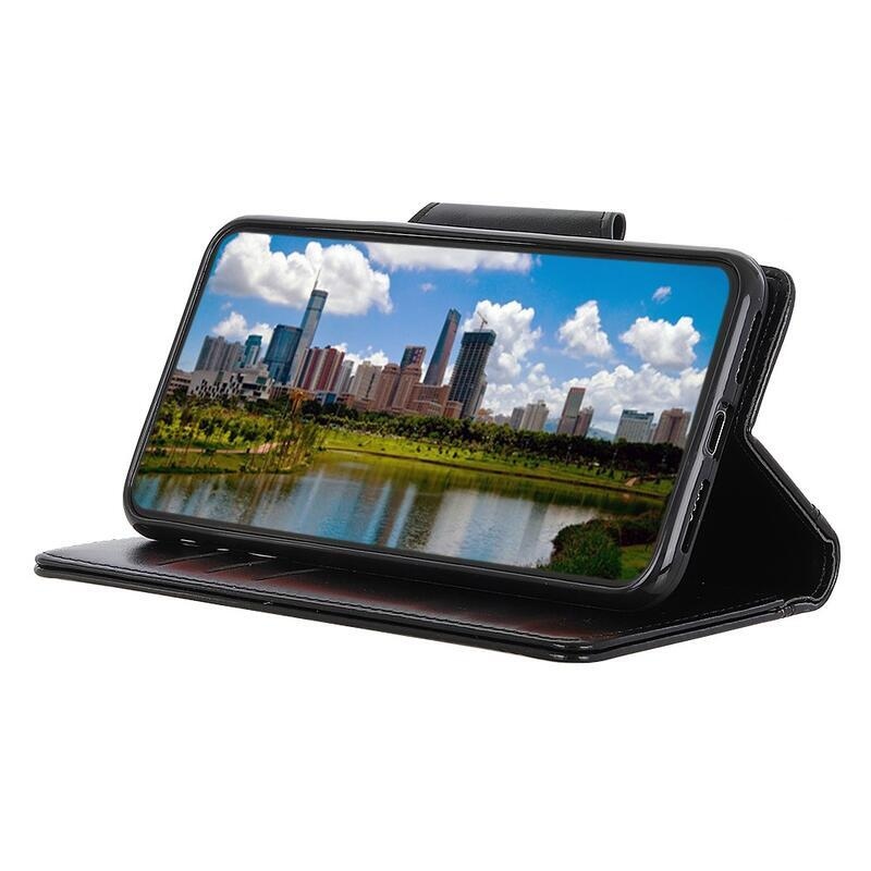 Case PU kožené peněženkové pouzdro na mobil Samsung Galaxy A02s (164.2x75.9x9.1mm) - černé