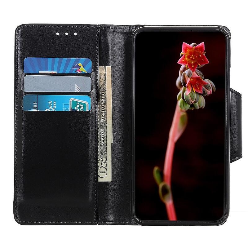 Case PU kožené peněženkové pouzdro na mobil Samsung Galaxy A02s (164.2x75.9x9.1mm) - černé
