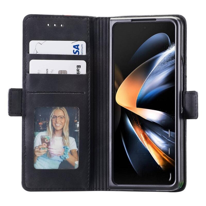 CASE PU kožené peněženkové pouzdro na mobil Samsung Galaxy Z Fold4 5G - černé