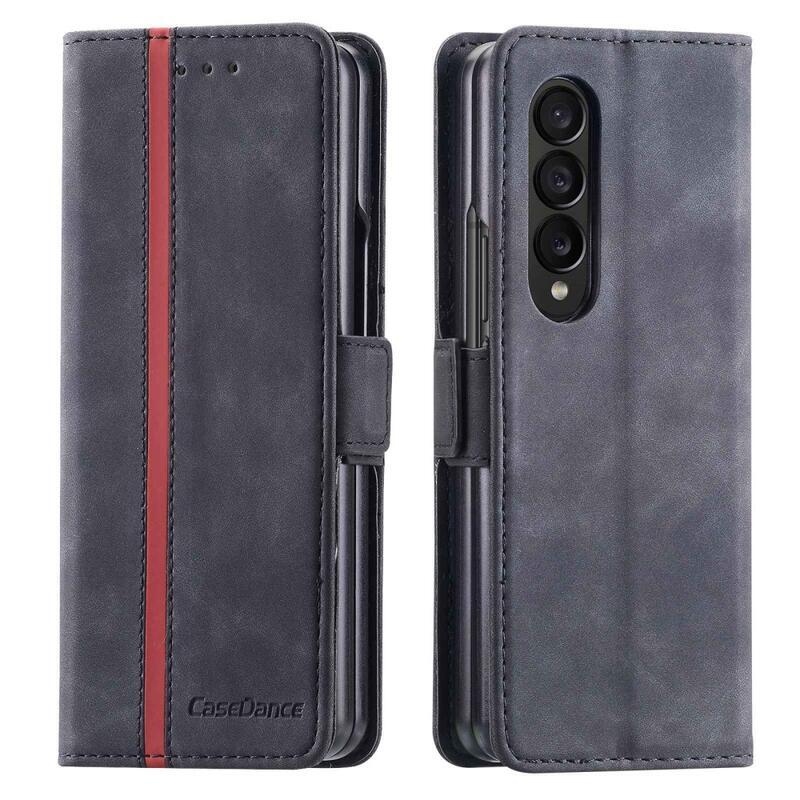 CASE PU kožené peněženkové pouzdro na mobil Samsung Galaxy Z Fold4 5G - černé