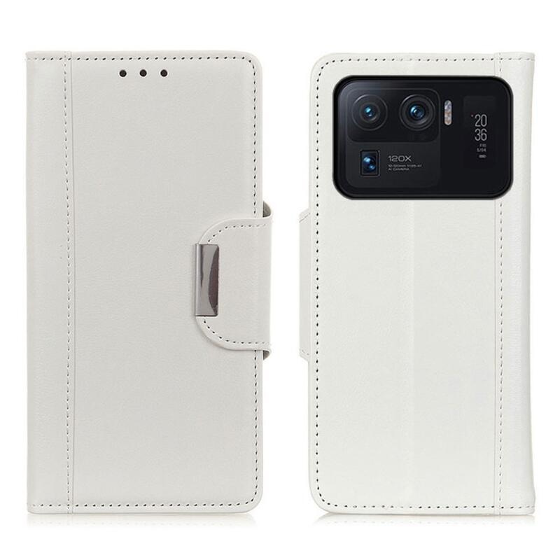 Case PU kožené peněženkové pouzdro na mobil Xiaomi Mi 11 Ultra - bílé