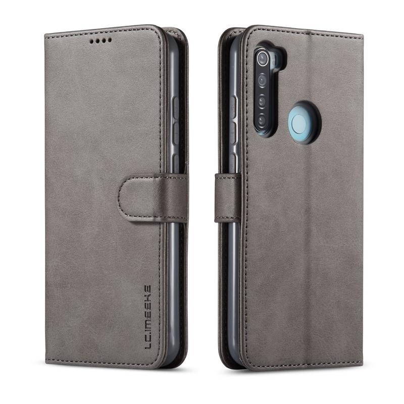 Case PU kožené peněženkové pouzdro na mobil Xiaomi Redmi Note 8T - šedé