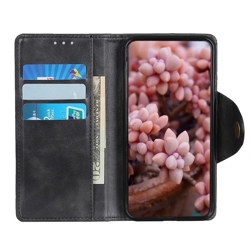 Case PU kožené peněženkové pouzdro na mobil Xiaomi Redmi Note 9T 5G - černé