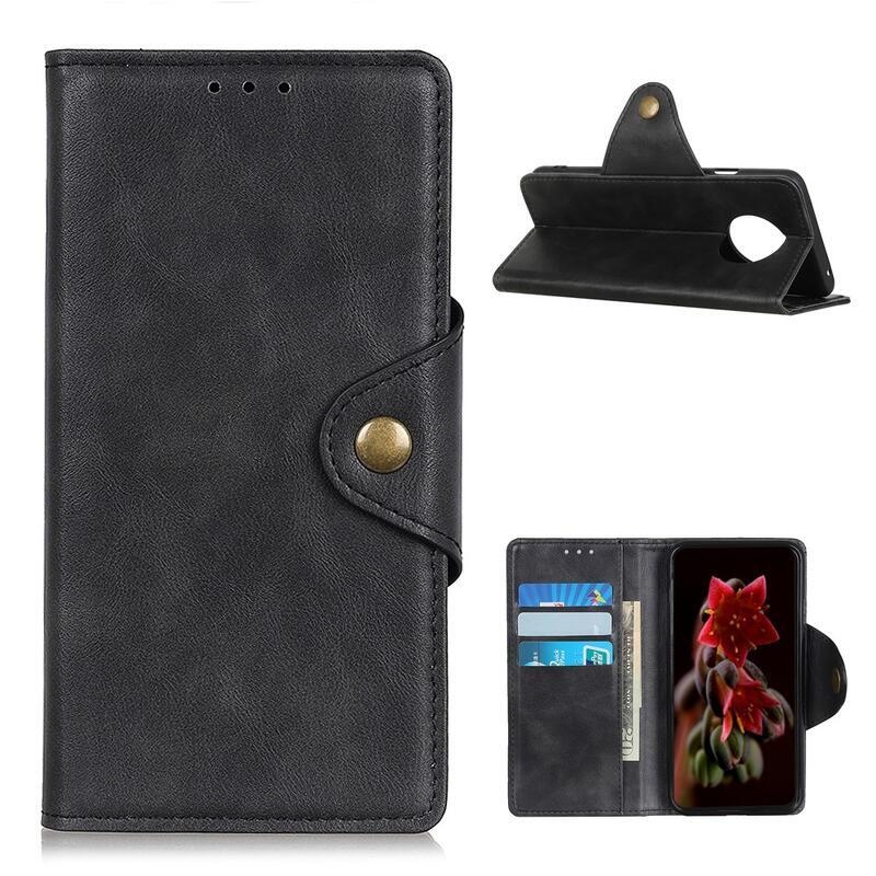 Case PU kožené peněženkové pouzdro na mobil Xiaomi Redmi Note 9T 5G - černé
