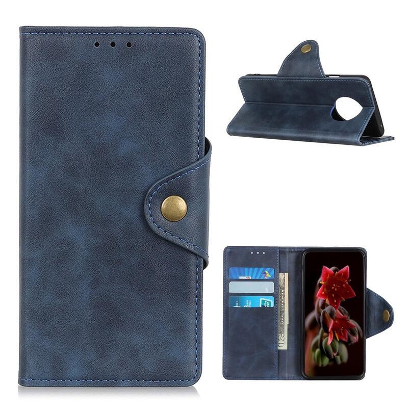 Case PU kožené peněženkové pouzdro na mobil Xiaomi Redmi Note 9T 5G - modré