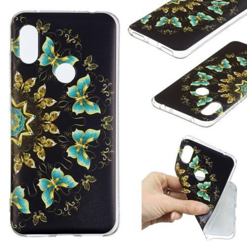 Case silikonový obal na mobil Xiaomi Redmi Note 6 Pro - malovaní motýlci