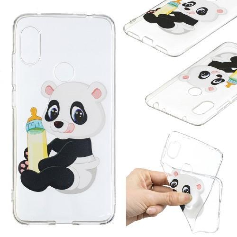 Case silikonový obal na mobil Xiaomi Redmi Note 6 Pro - panda s lahví