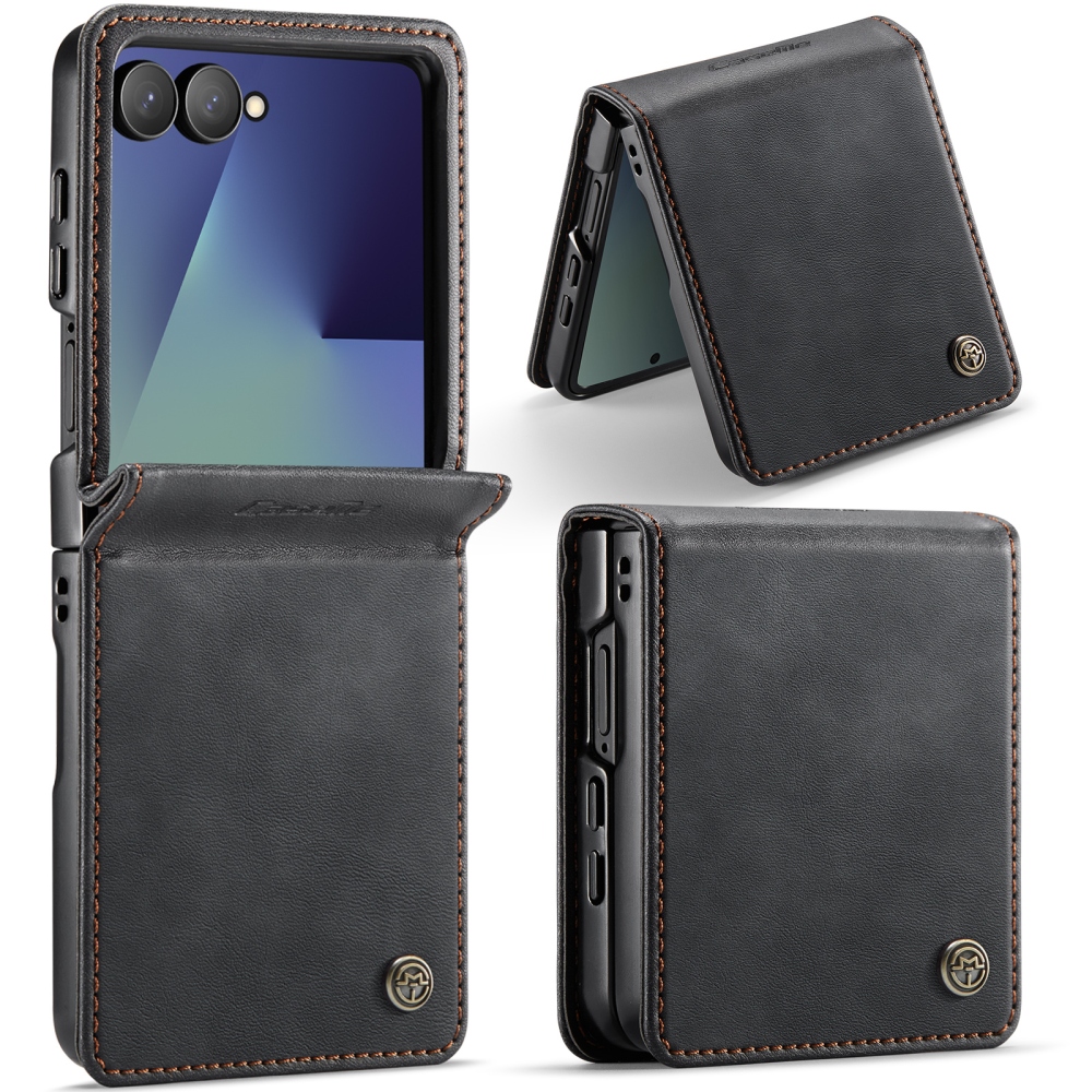 CASEME knížkové pouzdro na Samsung Galaxy Z Flip8 5G - černé
