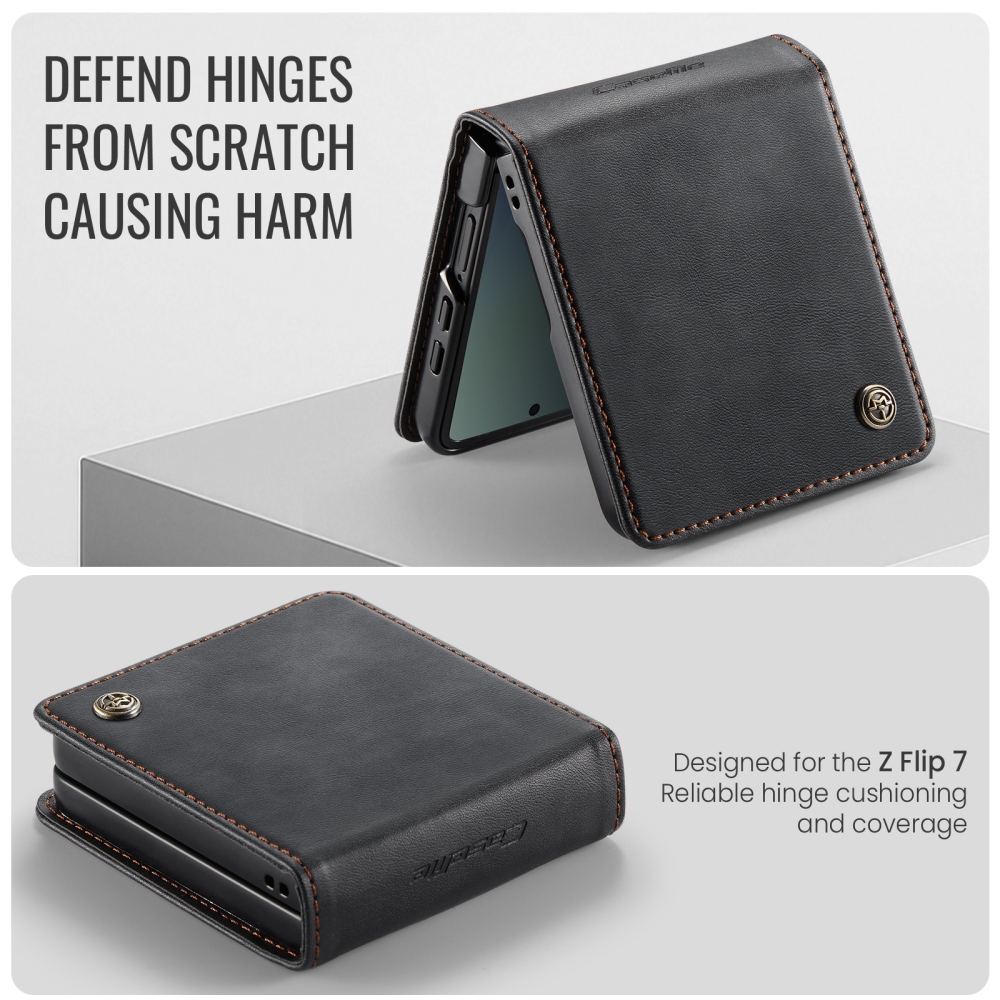 CASEME knížkové pouzdro na Samsung Galaxy Z Flip8 5G - černé