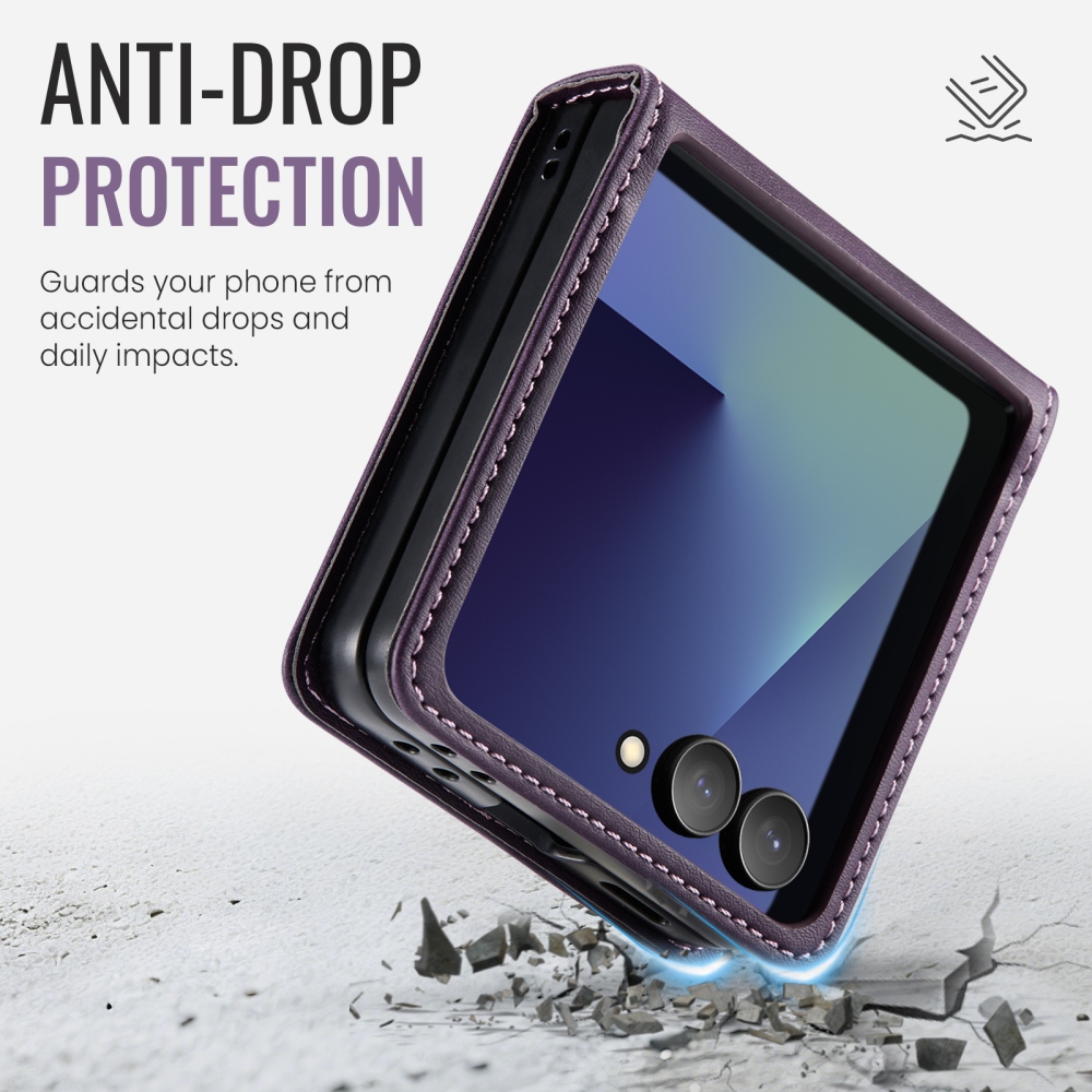 CASEME knížkové pouzdro na Samsung Galaxy Z Flip8 5G - fialové