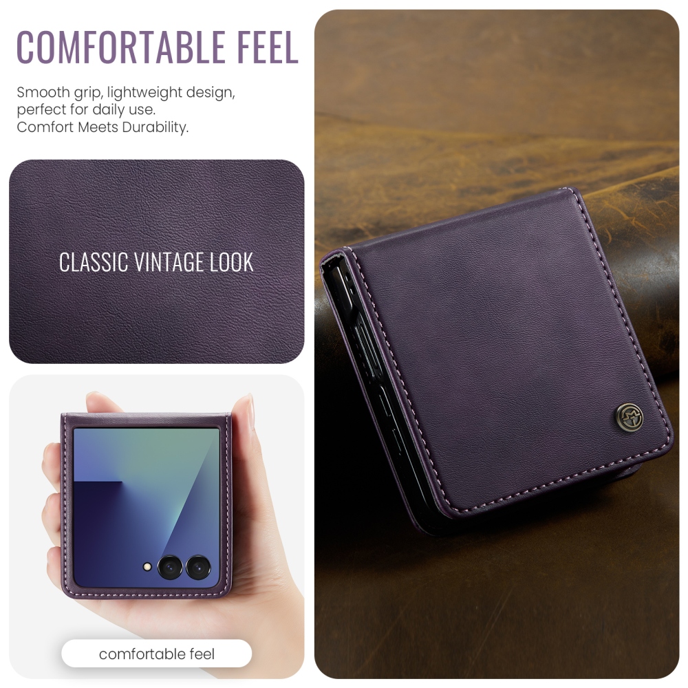 CASEME knížkové pouzdro na Samsung Galaxy Z Flip8 5G - fialové