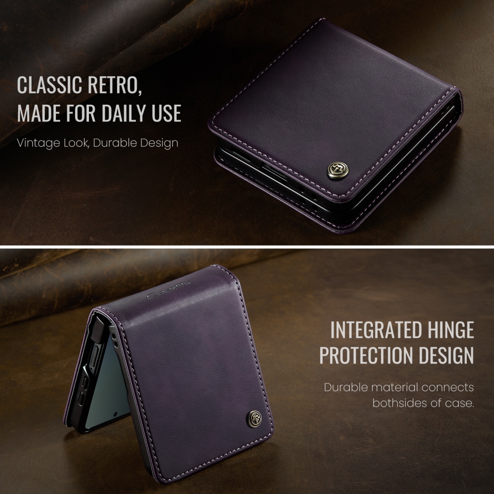 CASEME knížkové pouzdro na Samsung Galaxy Z Flip8 5G - fialové