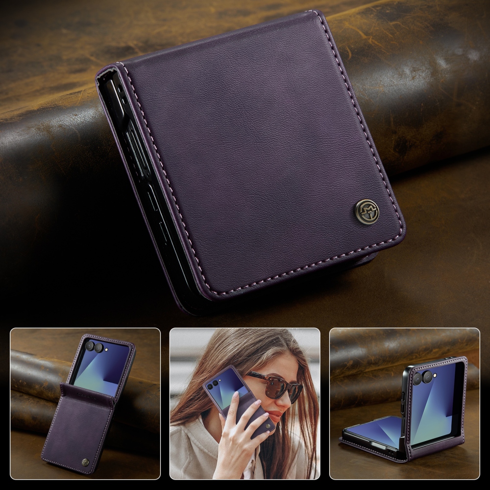 CASEME knížkové pouzdro na Samsung Galaxy Z Flip8 5G - fialové