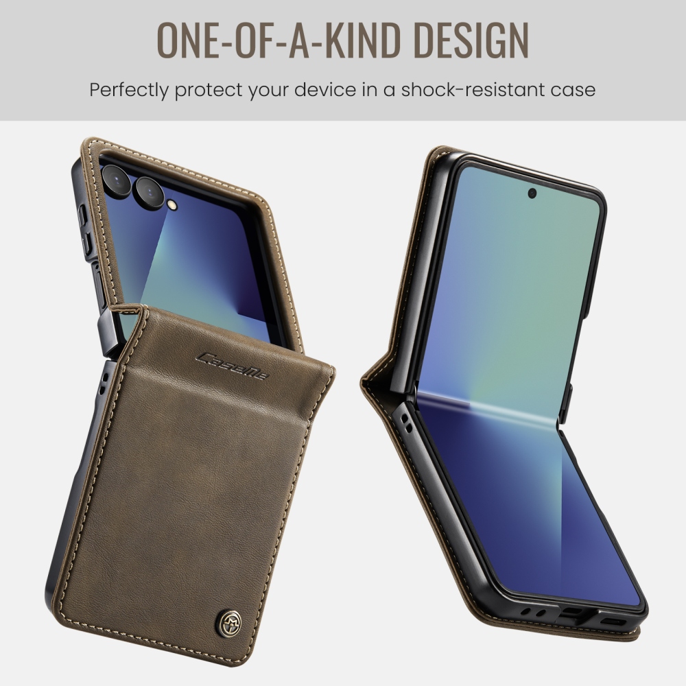 CASEME knížkové pouzdro na Samsung Galaxy Z Flip8 5G - hnědé