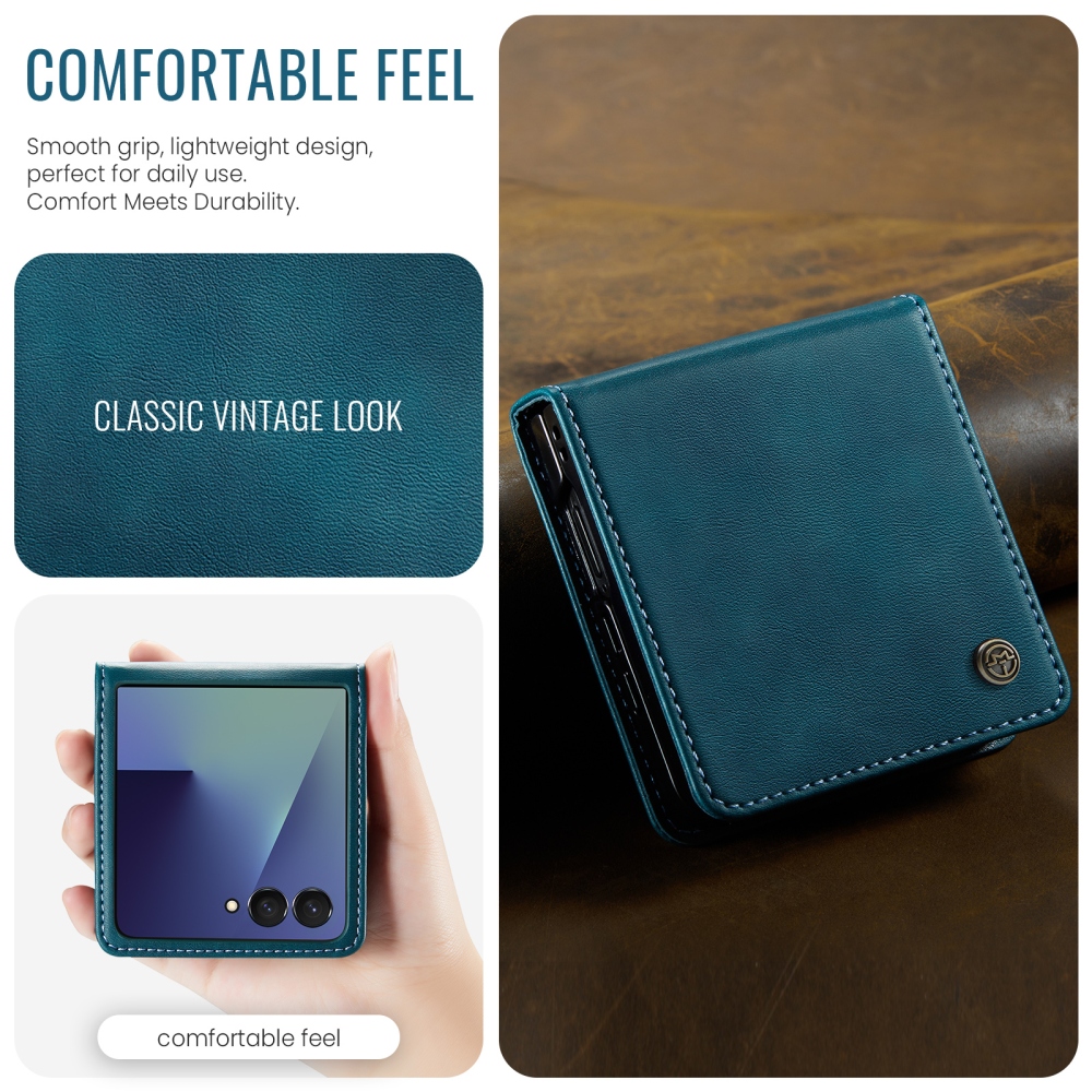 CASEME knížkové pouzdro na Samsung Galaxy Z Flip8 5G - modrozelené