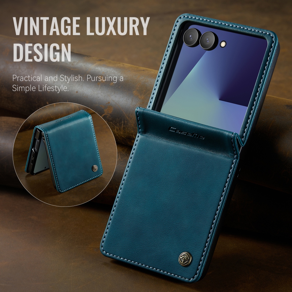 CASEME knížkové pouzdro na Samsung Galaxy Z Flip8 5G - modrozelené
